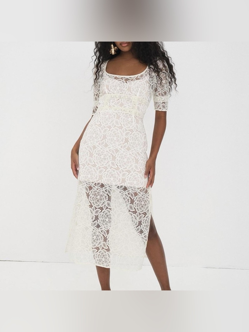 For Love & Lemons Marilyn Midi Dress Sz S NWT